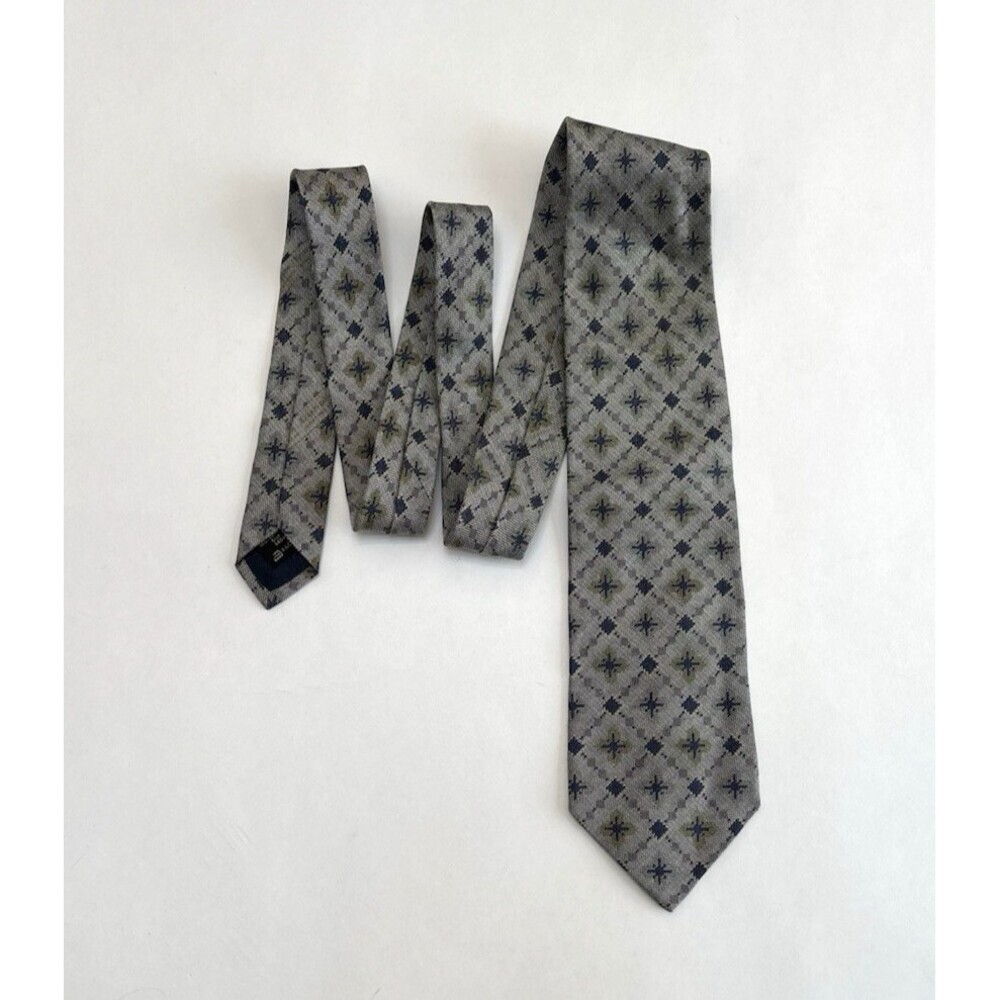 Vintage Ermenegildo Zegna Silk Floral Neck Tie Italy 3.5"